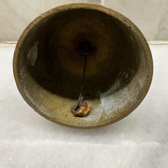 Vintage Bells Of Sarna India Etched Leaves Stamped 523A Decorative Brass Bell OS - Picture 5 of 5